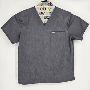 FIGS‎ Scrub Top Mens XL Chisec Graphite Three Pocket Technical Nurse Uniforms